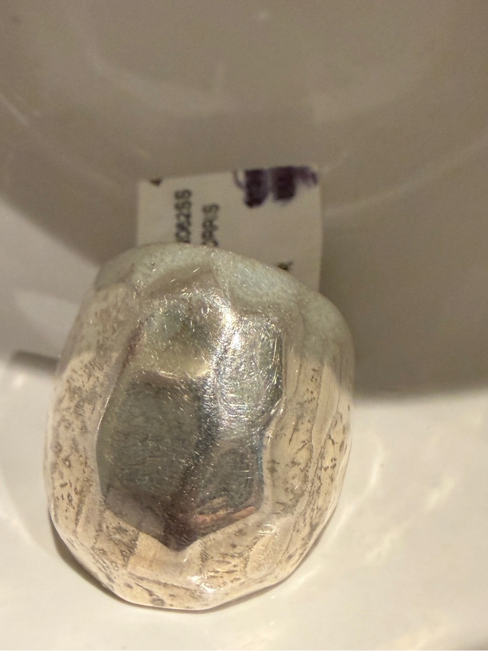 Vintage Robert Lee Morris Sculpted Silver-Tone Dome Ring Sz 9.5
